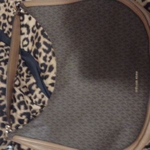 Michael kors handbag brown and beige